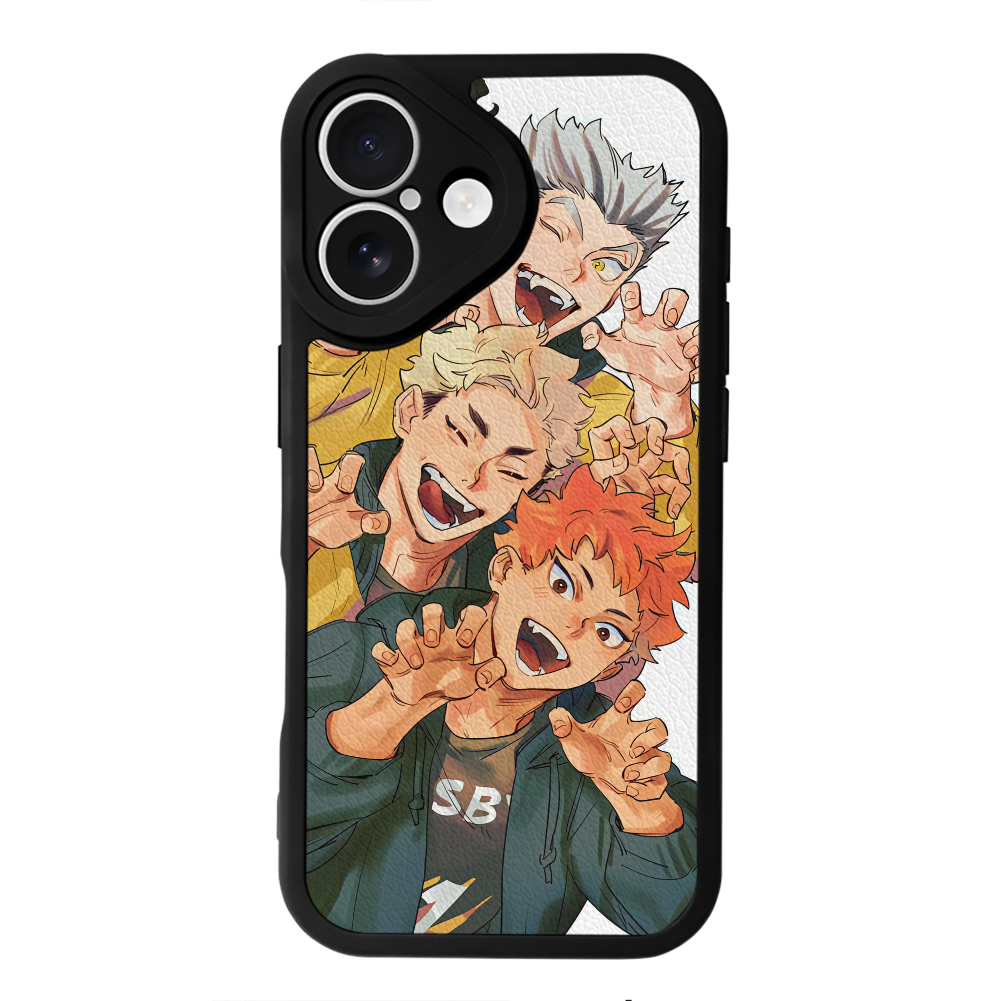 （画像用） ハイキュー!! Haikyu!! 【iPhone 16シリーズ対応】シリコンスマホケース（レザー調） 材質：シリコン